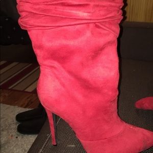 red boots fashion nova